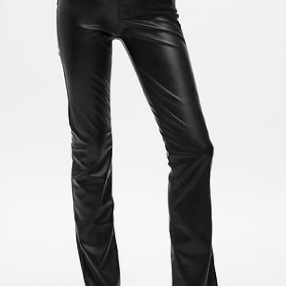 Gap Mid Rise Vegan Leather Baby Boot Pants 31/12S - Picture 1 of 9